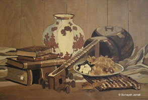 Je nach Größe und Aufwand kann die Arbeit an einem Bild mehrere Monate dauern. Foto: ©Somayeh Jamali