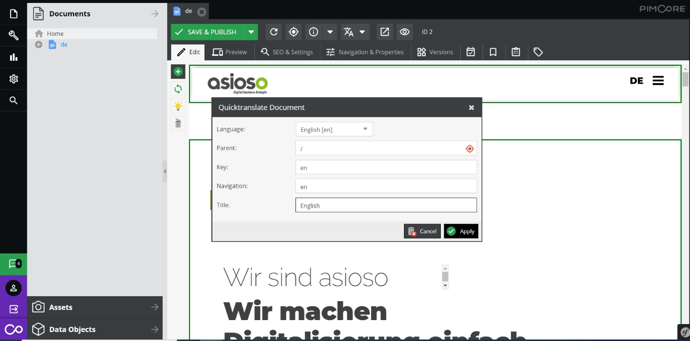 Das DeepL Modul im Einsatz