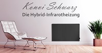 VASNER Konvi Schwarz Hybrid Infrarotheizung VASNER Konvi Schwarz Hybrid Infrarotheizung