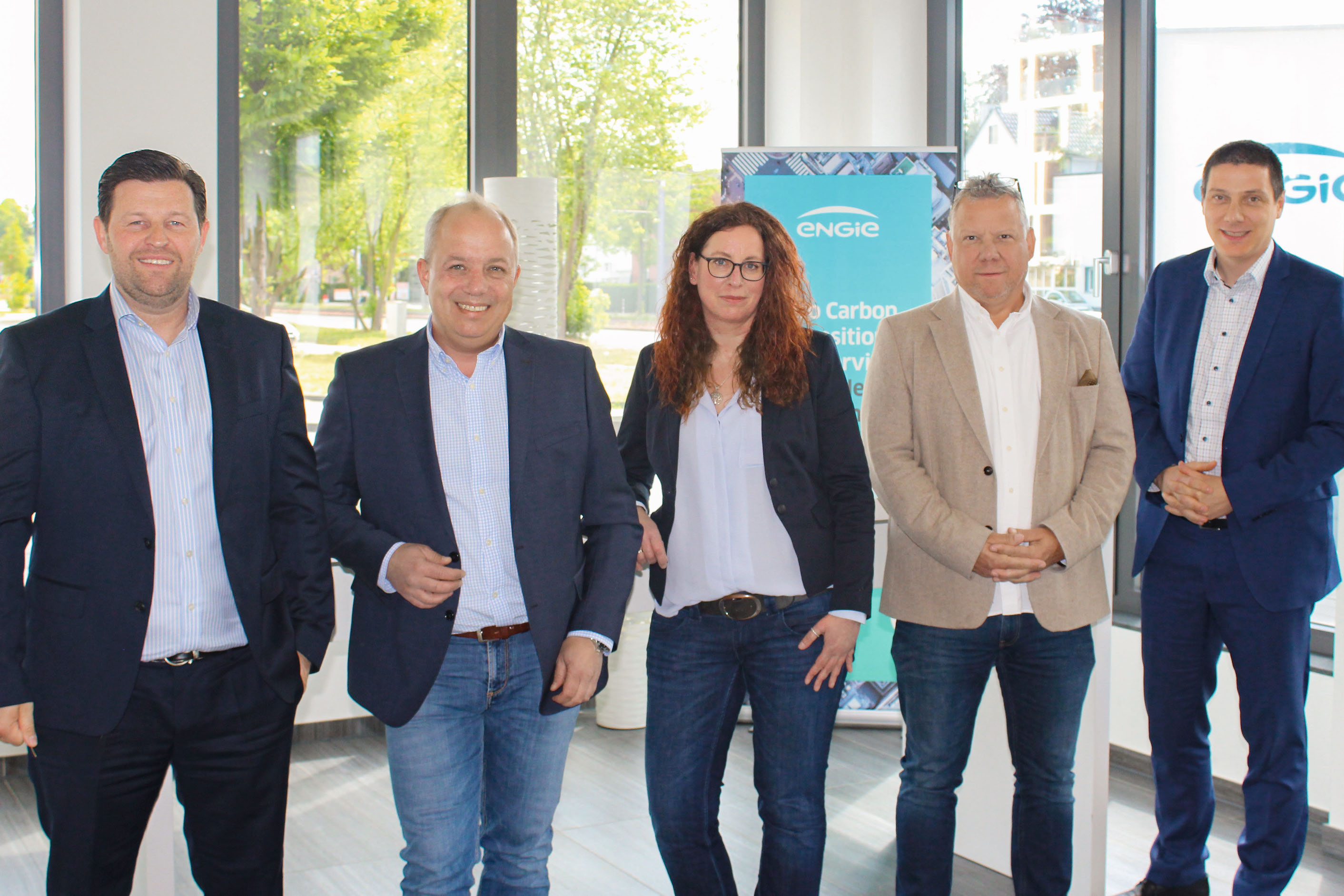 Das Team von ENGIE Deutschland freut sichüber den neuen Standort im Raum Aachen Das Team von ENGIE Deutschland freut sichüber den neuen Standort im Raum Aachen