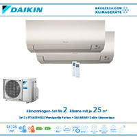 KLIMAANLAGEN - SET VON DAIKIN FÜR 2 ZIMMER MIT BIS ZU JE 25 M²