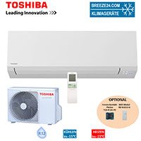Klimaanlagen-Set von Toshiba RAS-18J2KVSG-E Wandgerät Shorai Edge + RAS-18J2AVSG-E R32