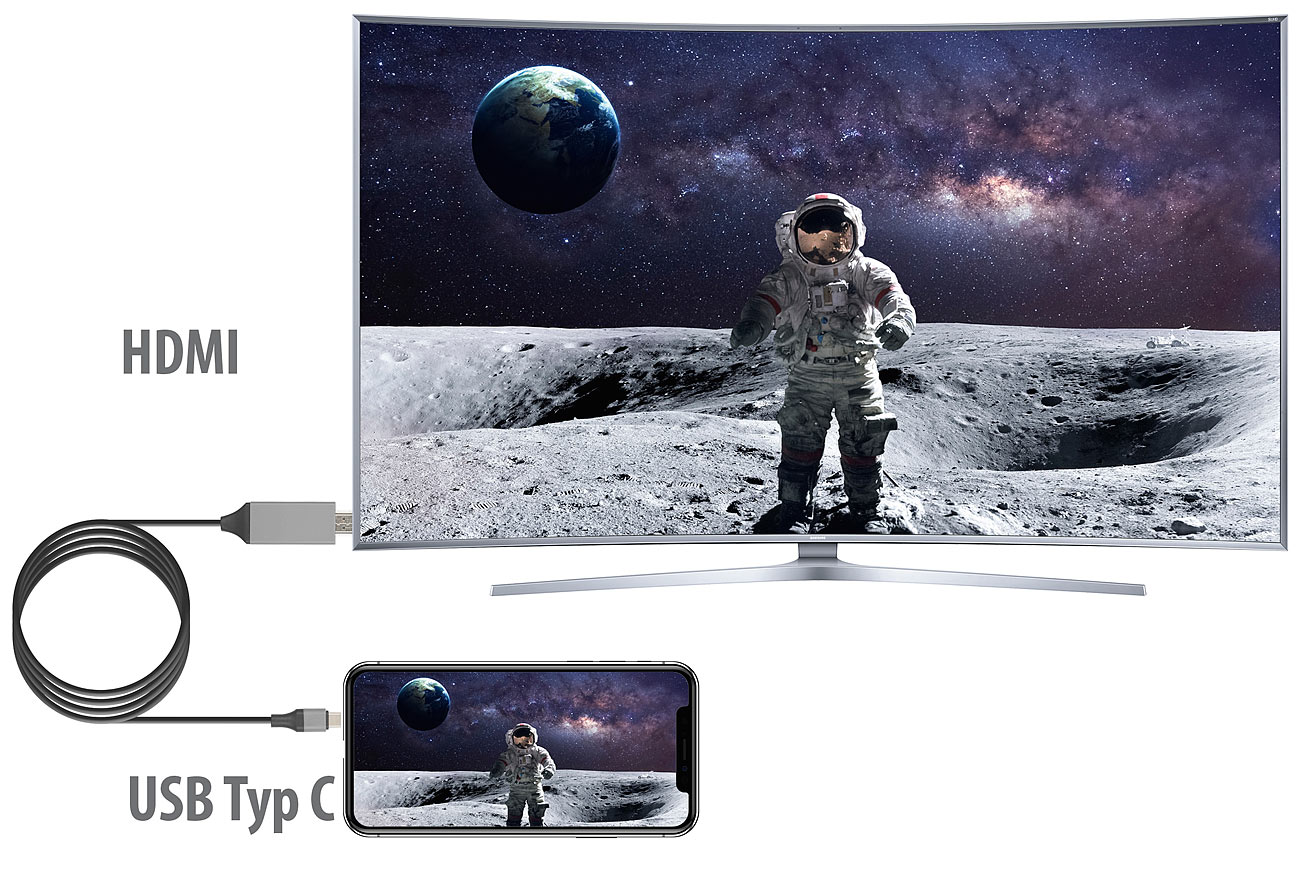 Callstel Anschlusskabel USB Typ C zu HDMI, 2 Meter, unterstützt bis 4K/ 60Hz, www.pearl.de Callstel Anschlusskabel USB Typ C zu HDMI, 2 Meter, unterstützt bis 4K/ 60Hz, www.pearl.de