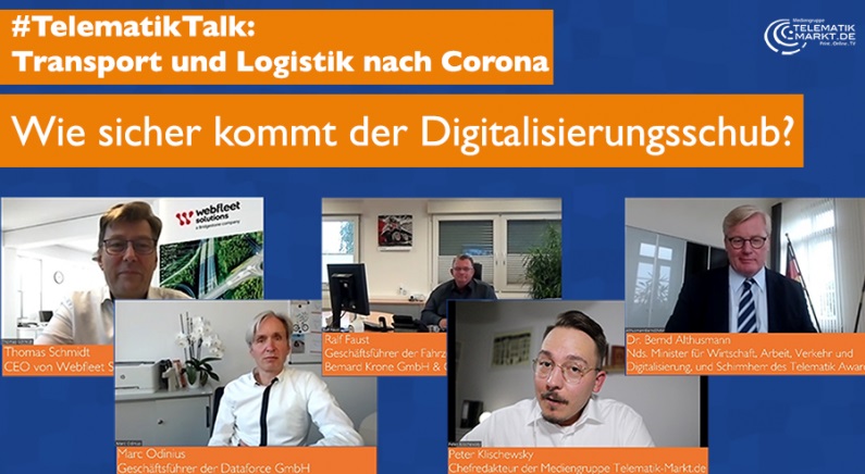 Der #TelematikTalk greift das Thema „Transport und Logistik nach Corona Der #TelematikTalk greift das Thema „Transport und Logistik nach Corona
