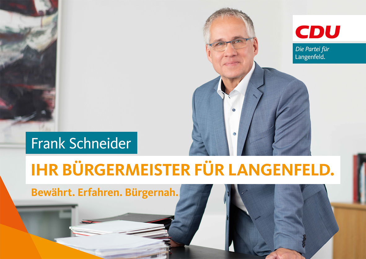 Erfolgreiche Wahlwerbung: Agentur FanFactory verhilft Frank Schneider zum klaren Wahlsieg. (Bildquel Erfolgreiche Wahlwerbung: Agentur FanFactory verhilft Frank Schneider zum klaren Wahlsieg. (Bildquel