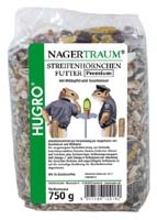 Mit tierischen Proteinen: das Streifenhörnchenfutter PREMIUM aus der neuen HUGRO® Nagertraum® Serie
