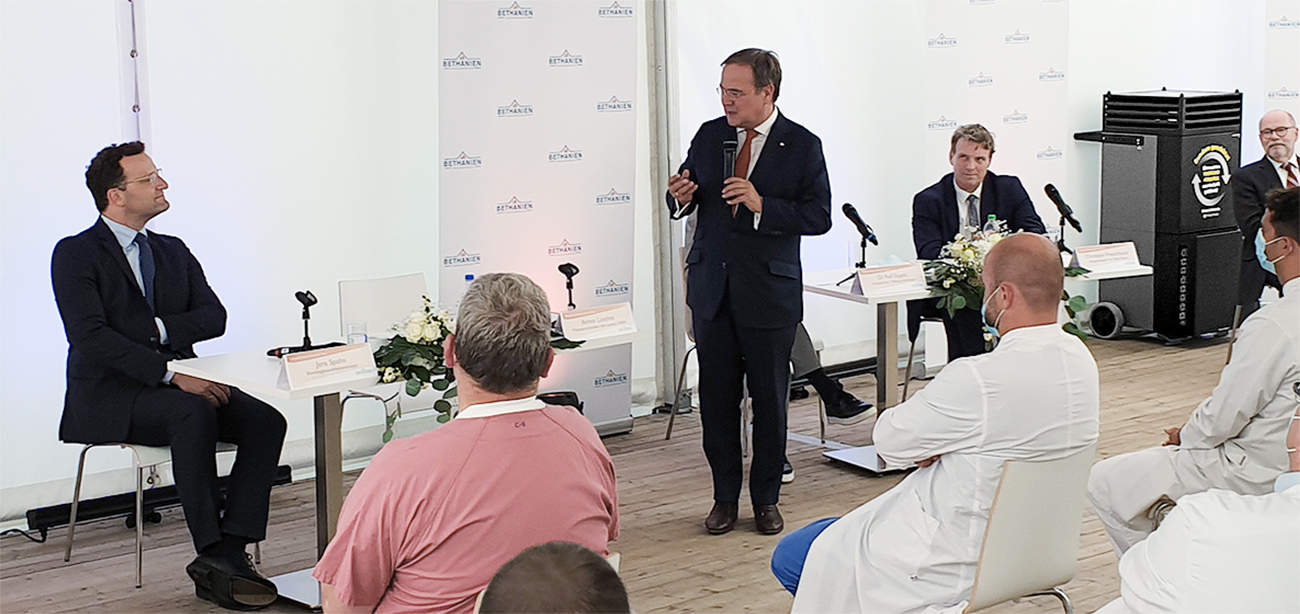 Ministerpräsident Armin Laschet, Bundesgesundheitsminister Jens Spahn, Lungenklinik Bethanien, TAC+ Ministerpräsident Armin Laschet, Bundesgesundheitsminister Jens Spahn, Lungenklinik Bethanien, TAC+