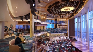   Das beeindruckende Atrium der neuen Mardi Gras