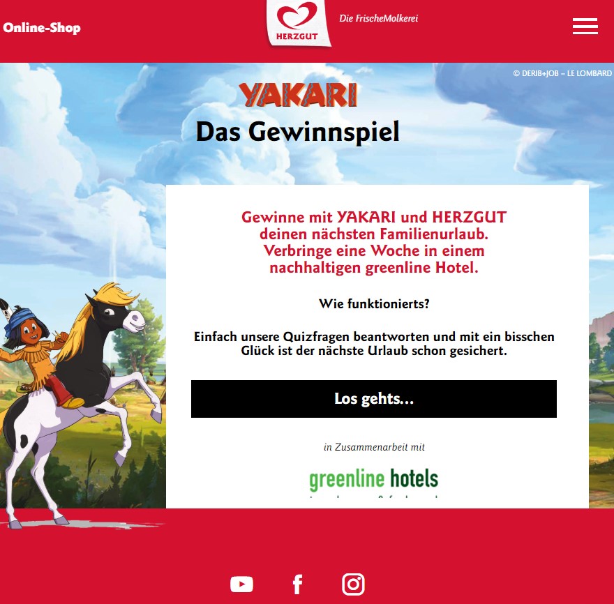 Die Gewinnspielseite Die Gewinnspielseite
