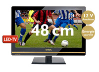 ENOX 47 cm (19 Zoll) LED Fernseher mit einem 12 Volt Anschluss garantiert strahlende Farben und nied