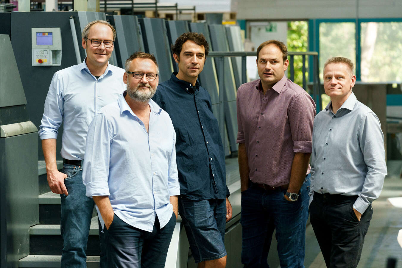 Das Leitungsteam des Druckhaus Sportflieger