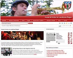 Die Startseite der neuen Website www.arberkultur.de