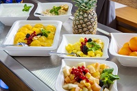 Frisches Obst am Frühstücksbuffet (Gut Edermann)