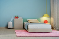Der Luftbefeuchter Meaco Deluxe 202 mit Nachtmodus für angenehmen Schlaf.