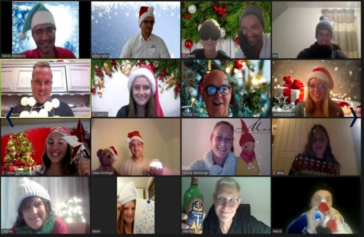 Virtuelle Weihnachtsfeiern teamgeist