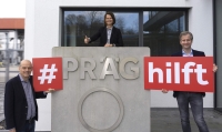 #Präghilft mit Gutscheinaktion dem hiesigen Einzelhandel – v.l.n.r. PRÄG Geschäftsführer Klaus-Rüdig