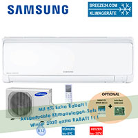 SAMSUNG Klimaanlage Wandgerät Maldives 2,75kW R32 AR 09 RXFPEWQN + AR 09 RXFPEWQX Set für 1 Zimmer