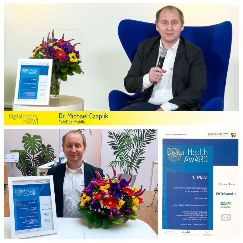 Docs in Clouds TeleCare erhält den 1. Preis des Digital Health Awards! Docs in Clouds TeleCare erhält den 1. Preis des Digital Health Awards!