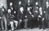 Leitungsebene einer Firma um 1884