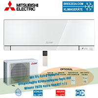 Mitsubishi Electric Klimaanlage Wandgerät Premium 3,5kW R32 MSZ-EF35VGKW +MUZ-EF35VG Set für 1 Raum