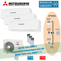 Mitsubishi Heavy Klimaanlage Wandgerät 3 x SRK 20 ZS-W + Außengerät SCM 50 ZS-W R32 Set für 3 Zimmer Mitsubishi Heavy Klimaanlage Wandgerät 3 x SRK 20 ZS-W + Außengerät SCM 50 ZS-W R32 Set für 3 Zimmer