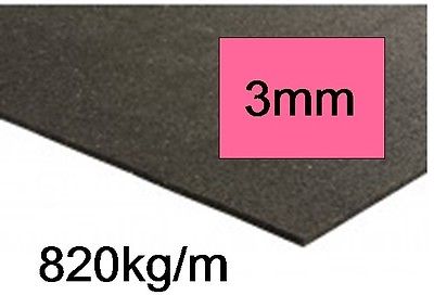 Antirutschmatte AM3, Dicke 3mm, Dichte 820kg/m³, Breite 1.25m, Länge 20m