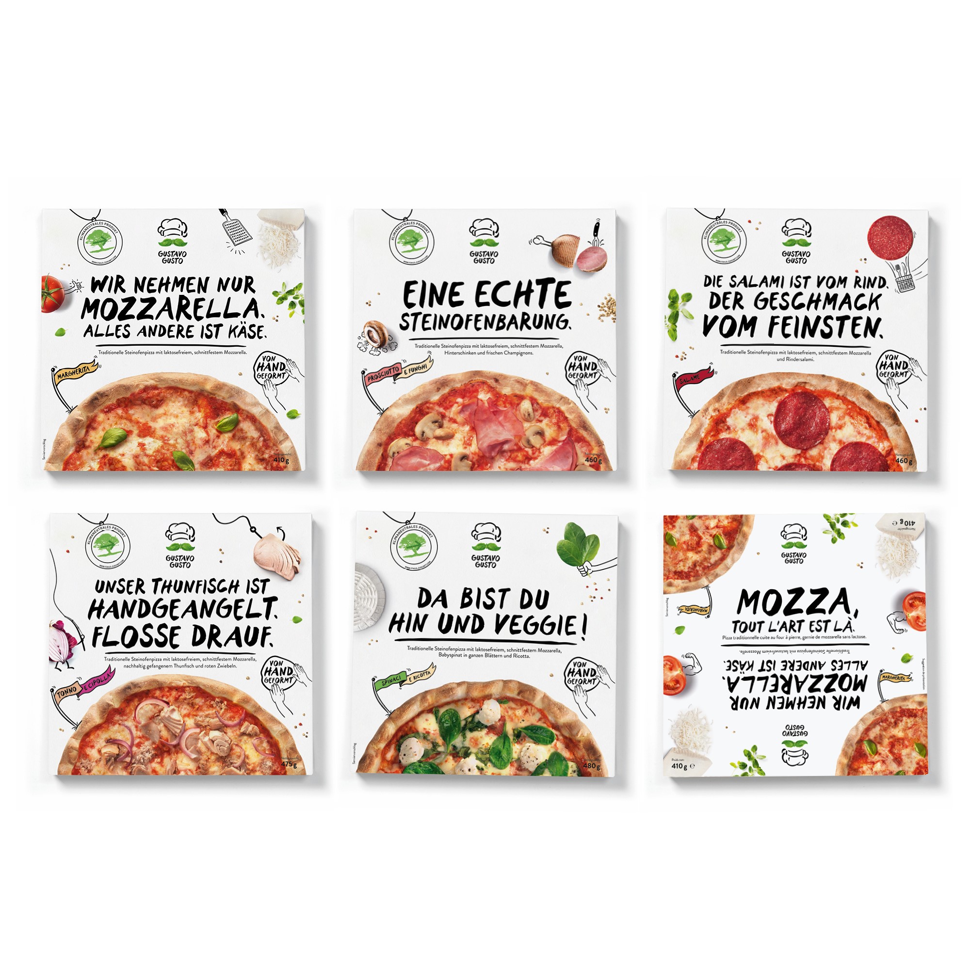 Tiefkühlpizzen der Marke Gustavo Gusto Tiefkühlpizzen der Marke Gustavo Gusto