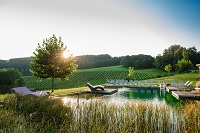 Entspanntes Baden bei wunderschönem Ausblick (c) Karin Bergmann (Ratscher Landhaus)