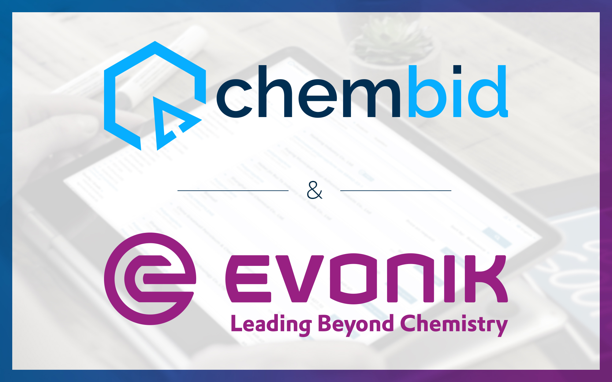 Evonik als neuer Investor bei chembid
