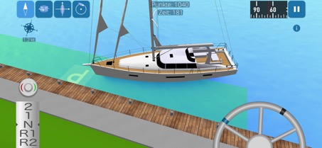Segelyacht legt am Steg an Segelyacht legt am Steg an