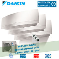 Daikin Klimaanlagen Set – Wandgerät FTXJ25MW + FTXJ35MW + FTXJ50MW & Außengerät 3MXM68N für 3 Zimmer