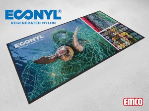 Die emco Teppichmatten IMAGE ECO sind aus ECONYL Garn hergestellt. Die emco Teppichmatten IMAGE ECO sind aus ECONYL Garn hergestellt.