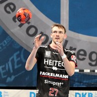 (#Jocki_Foto, Erlangen): HC Erlangen Nationalspieler Antonio Metzner, der bisher 70 Tore erzielte