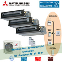 Mitsubishi Heavy Set Klimaanlage mit Kanalgeräten SRR25ZS-W + SRR35ZS-W + SRR60ZS-W + SCM80ZS-W für Mitsubishi Heavy Set Klimaanlage mit Kanalgeräten SRR25ZS-W + SRR35ZS-W + SRR60ZS-W + SCM80ZS-W für