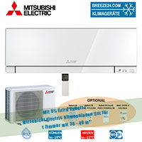 Mitsubishi Electric Klimaanlage mit Wandgerät Premium MSZ-EF35VGKW + MUZ-EF35VG Set für 1 Zimmer
