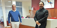 Aiham Abdalhadi (re.) und MUDr. Igor Adamco. (Bild: Lena Bauer)