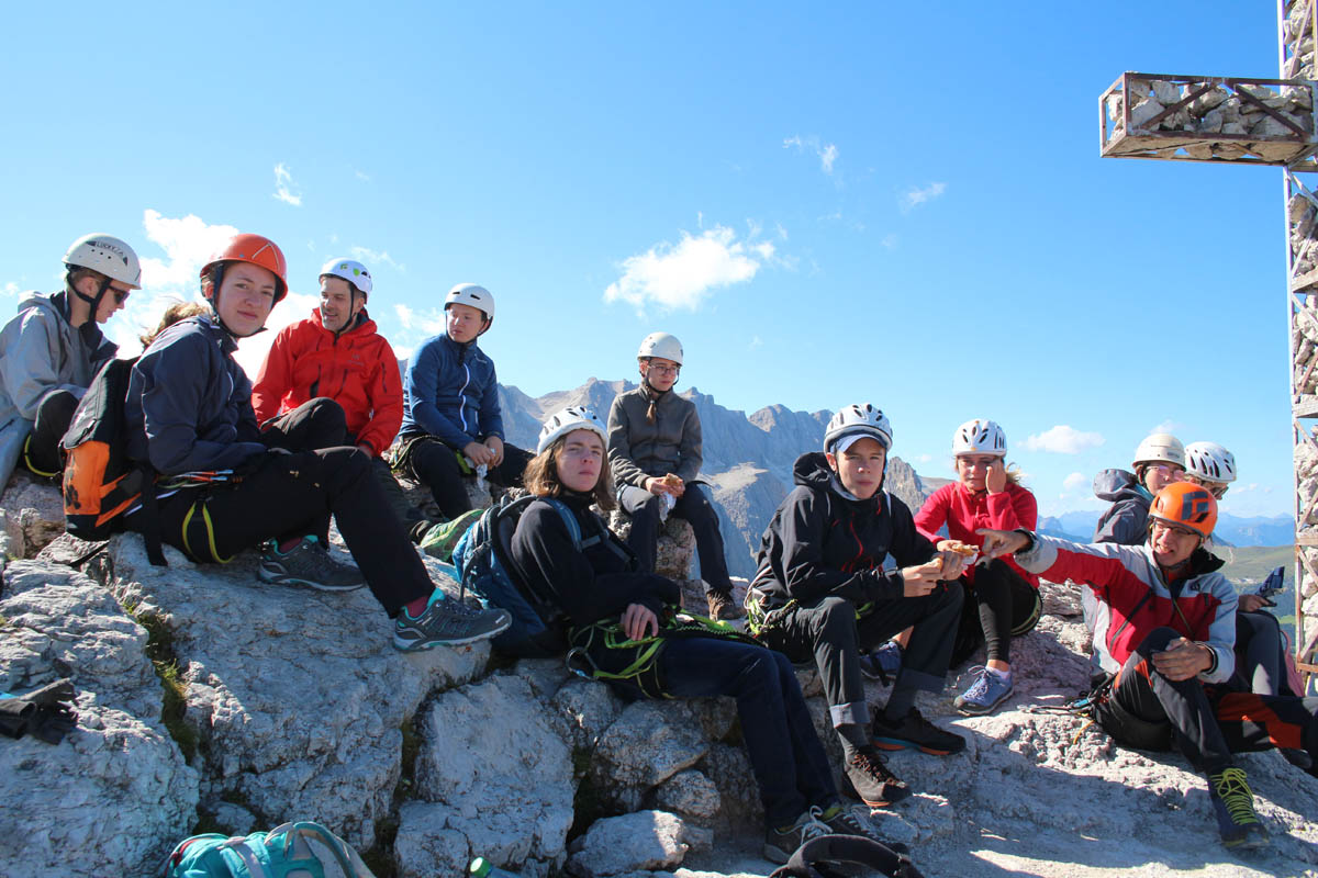 Schülergruppe E-International in den Dolomiten, Italien Schülergruppe E-International in den Dolomiten, Italien