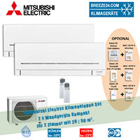 Mitsubishi Electric Klimaanlage Wandgerät Kompakt - MSZ-AP20VGK + MSZ-AP50VGK + MXZ-2F53VF R32 Mitsubishi Electric Klimaanlage Wandgerät Kompakt - MSZ-AP20VGK + MSZ-AP50VGK + MXZ-2F53VF R32