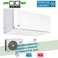 Remko Klimaanlage Wandgerät 7,0 kW - ML 685 DC + Außengerät R32 für 1 Raum mit 80 – 85 m²