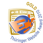 Erster Platz beim Thüringer Website Award 2010 - Schornsteinmarkt