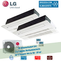 LG Klimaanlage 1-Wege-Deckenkassette MT09R NU1 mit Blende + MU2R15 ULO R32 für 2 Räume LG Klimaanlage 1-Wege-Deckenkassette MT09R NU1 mit Blende + MU2R15 ULO R32 für 2 Räume