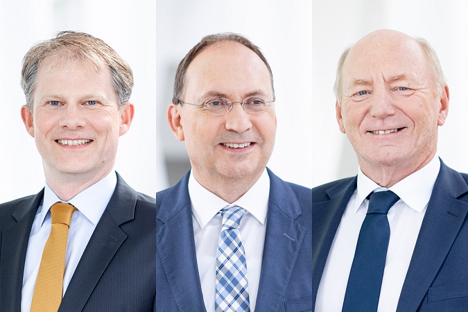 Falk Günther, Michael Teigeler und Michael Jäger (v.l.) wurden als Geschäftsführer widerbestellt
