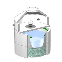 Mall-Metalldachfilter Tecto für Wasser von Dachabdeckungen aus Metall. (Mall GmbH)