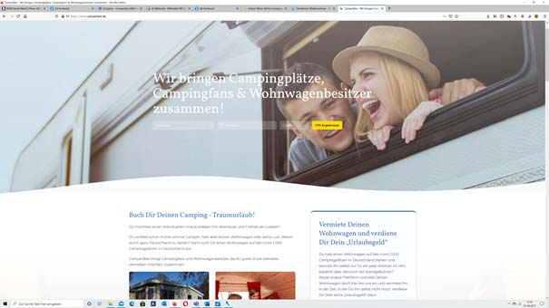 Das Portal CamperBee will Wohnwagenbesitzer, Campingplatzbetreiber und Campingfans zusammenführen.