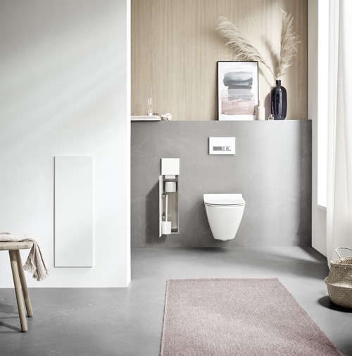 asis pure wird nahezu bündig in die Wand eingebaut und überzeugt mit drei matten MDF-Lac asis pure wird nahezu bündig in die Wand eingebaut und überzeugt mit drei matten MDF-Lac
