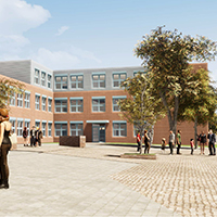 Visualisierung der Europa-Gesamtschule in Dortmund, Entwurf: RICHTER Architekten