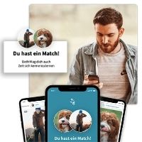 Ein Hundebesitzer hat ein 