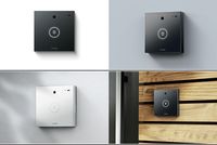 Puristisch edel und elegant: Die Intercom von Loxone ist in Weiß und Anthrazit erhältlich