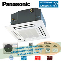 Panasonic Klimaanlage 4-Wege-Deckenkassette CS-Z50UB4EAW mit Blende + CU-Z50UBEA R32 für 1 Raum Panasonic Klimaanlage 4-Wege-Deckenkassette CS-Z50UB4EAW mit Blende + CU-Z50UBEA R32 für 1 Raum