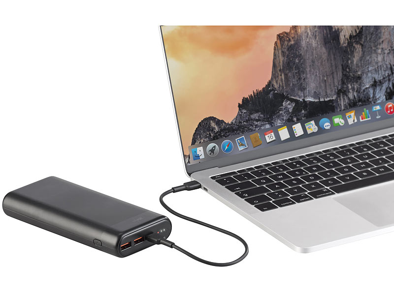 revolt USB-Powerbank PB-230.pd mit 20 Ah, Quick Charge und USB C PD bis 65 Watt, www.pearl.de